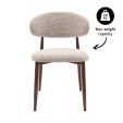 Kick dining chair Yuka - Taupe