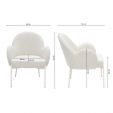 Kick armchair Bronx - Crème
