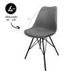 KICK LUUK Metal Bucket Chair - Dark Grey