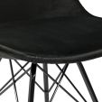 KICK Velvet Bucket Chair - Black - Black