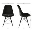 KICK Velvet Bucket Chair - Black - Black