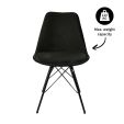 KICK Velvet Bucket Chair - Black - Black