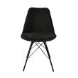 KICK Velvet Bucket Chair - Black - Black