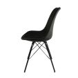KICK Velvet Bucket Chair - Black - Black