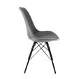 KICK Velvet Bucket Chair - Grey - Grey