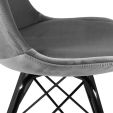 KICK Velvet Bucket Chair - Grey - Grey