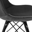 KICK Velvet Bucket Chair - Dark Grey - Dark Grey