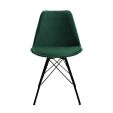 KICK Velvet Bucket Chair - Dark Green - Dark Green