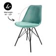 KICK Velvet Bucket Chair - Mint Green - Mint Green