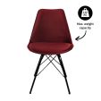 KICK Velvet Bucket Chair - Red - Red