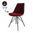 KICK Velvet Bucket Chair - Red - Red