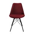KICK Velvet Bucket Chair - Red - Red