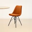 KICK Velvet Bucket Chair - Orange - Orange