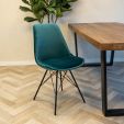 KICK Velvet Bucket Chair - Blue - Blue
