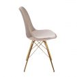 KICK Velvet Bucket Chair Champagne - Gold Frame - Champagne
