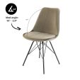 KICK Velvet Bucket Chair - Taupe - Taupe