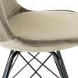 KICK Velvet Bucket Chair - Taupe - Taupe