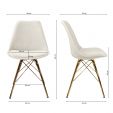 Kick Velvet Bucket Chair Ivory - Gold Frame - Ivory