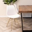 Kick Velvet Bucket Chair Ivory - Gold Frame - Ivory