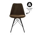 Kick Velvet Bucket Chair - Coffee - Coffee brown