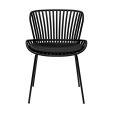 Set of 6 Kick Garden Chair Lot - Black
