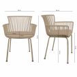 Set of 6 Kick Otis Garden Chair - Beige