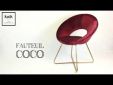 Kick Collection - Kick Fauteuil Velvet Coco - Rood