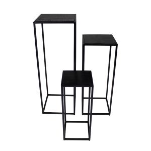 Kick action set of 3 plant stands