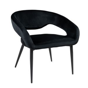Kick armchair Lenn - Velvet Black