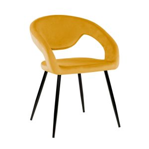 Kick Lenn Dining Chair - Velvet Yellow
