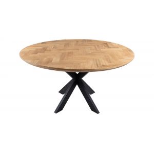 Kick Fishbone Oak Dining Table - Round 160 cm