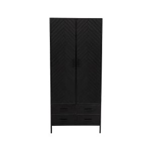 Kick wall cabinet Hugo Black - 80 cm