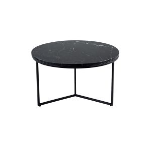 Kick Coffee Table Marble Round 70x70cm - Black