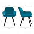 KICK KARL Velvet Dining Chair - Blue