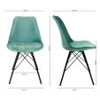 KICK Velvet Bucket Chair - Mint Green