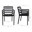 Kick garden chair Marc - Black