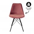 KICK Velvet Bucket Chair - Pink