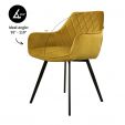 KICK KARL Velvet Dining Chair - Gold