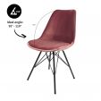 KICK Velvet Bucket Chair - Pink