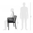 Kick garden chair Marc - Black