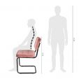 KICK IVY Tubular Frame Chair - Pink