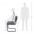 KICK IVY Tubular Frame Chair - Dark Grey