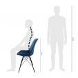KICK Velvet Bucket Chair - Dark Blue