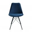 KICK Velvet Bucket Chair - Dark Blue
