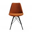 KICK Velvet Bucket Chair - Orange
