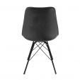 KICK Velvet Bucket Chair - Dark Grey