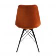 KICK Velvet Bucket Chair - Orange