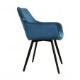KICK KARL Velvet Dining Chair - Dark Blue