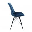 KICK Velvet Bucket Chair - Dark Blue