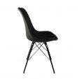 KICK Velvet Bucket Chair - Black